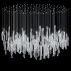 Linear Tube Cluster Chandelier