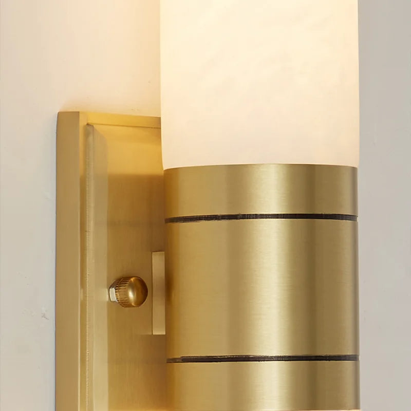 Solenne Alabaster & Brass Wall Sconce
