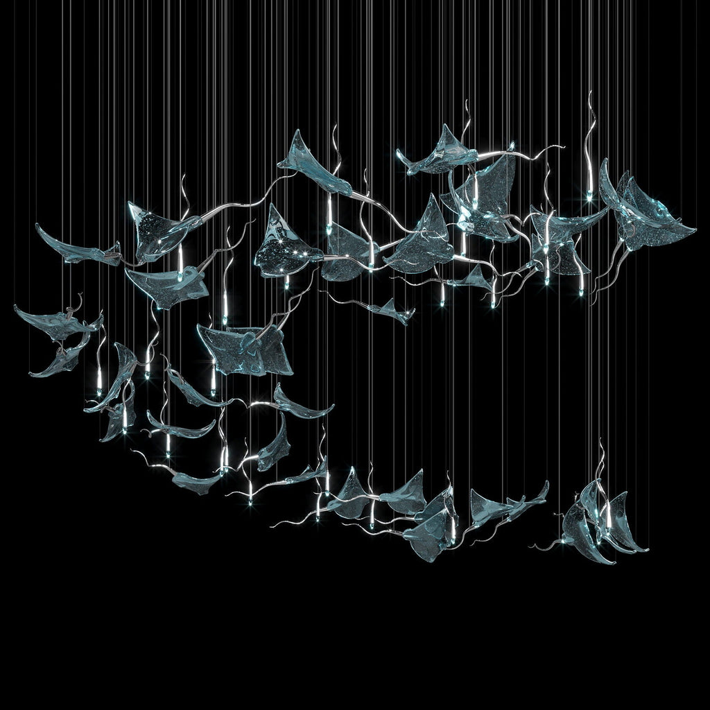 White Manta Branch Chandelier