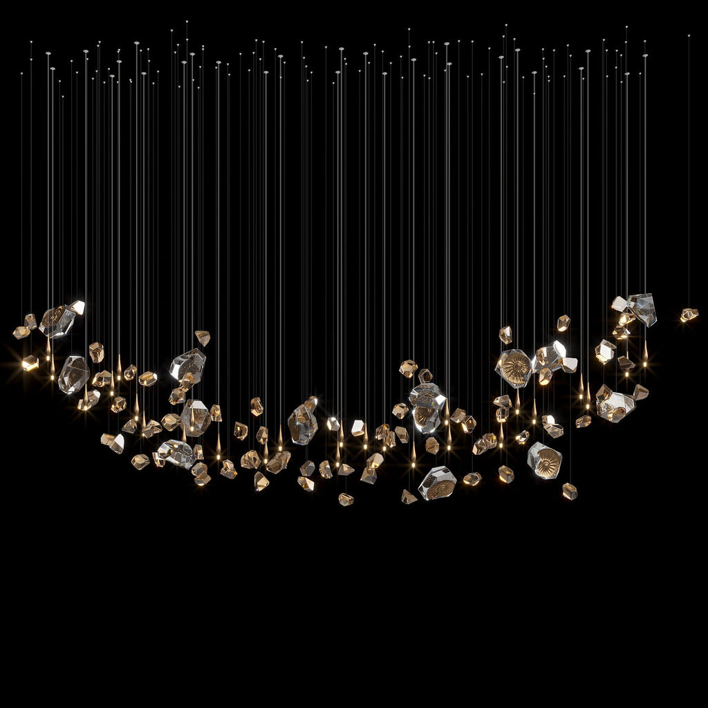 Champagne Crystal Meteor Chandelier