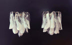 Murano Wall Lamp | 20 Clear White Rondini Glass | Set of 2