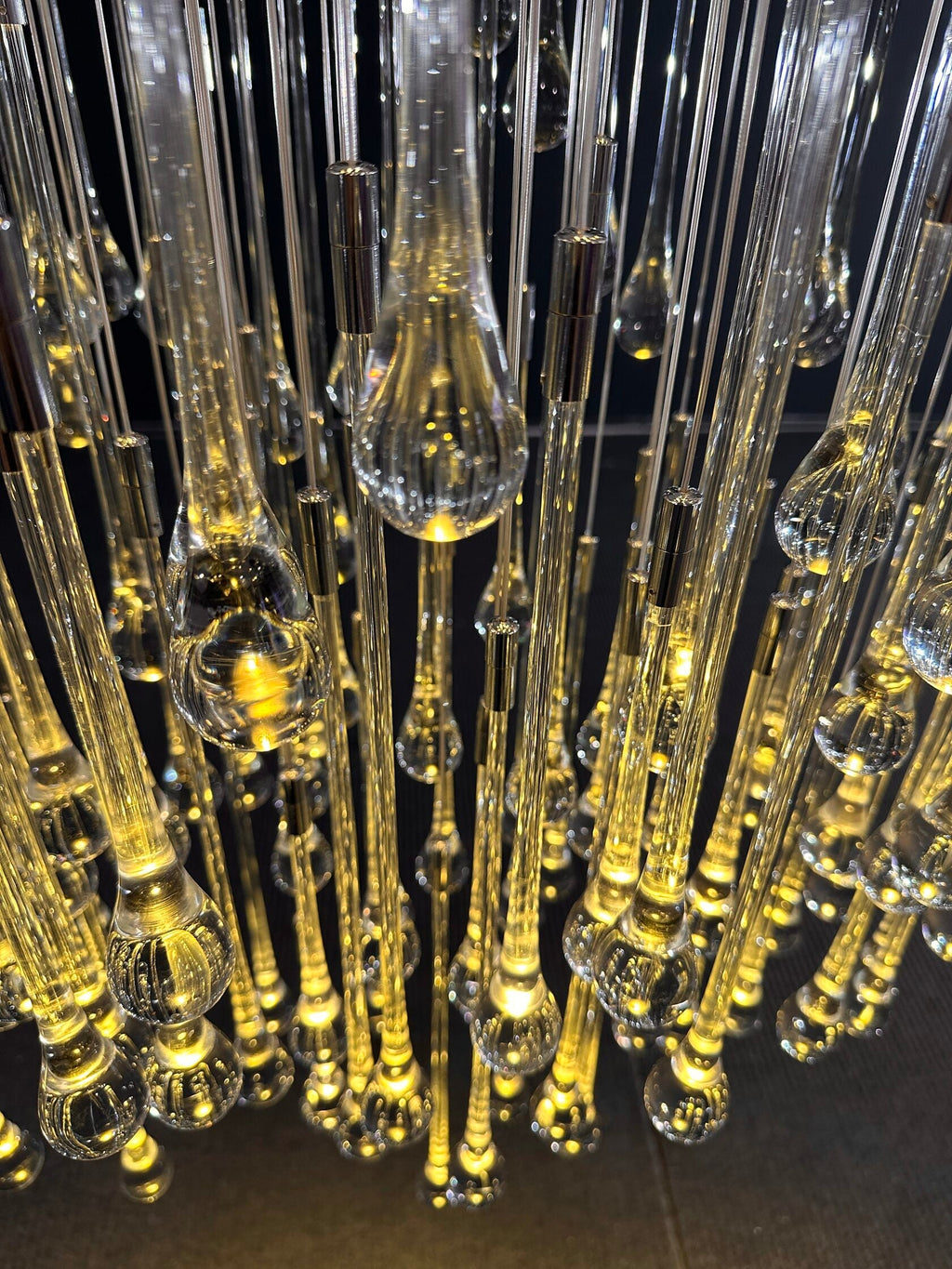 Crystal Tube Rain Chandelier