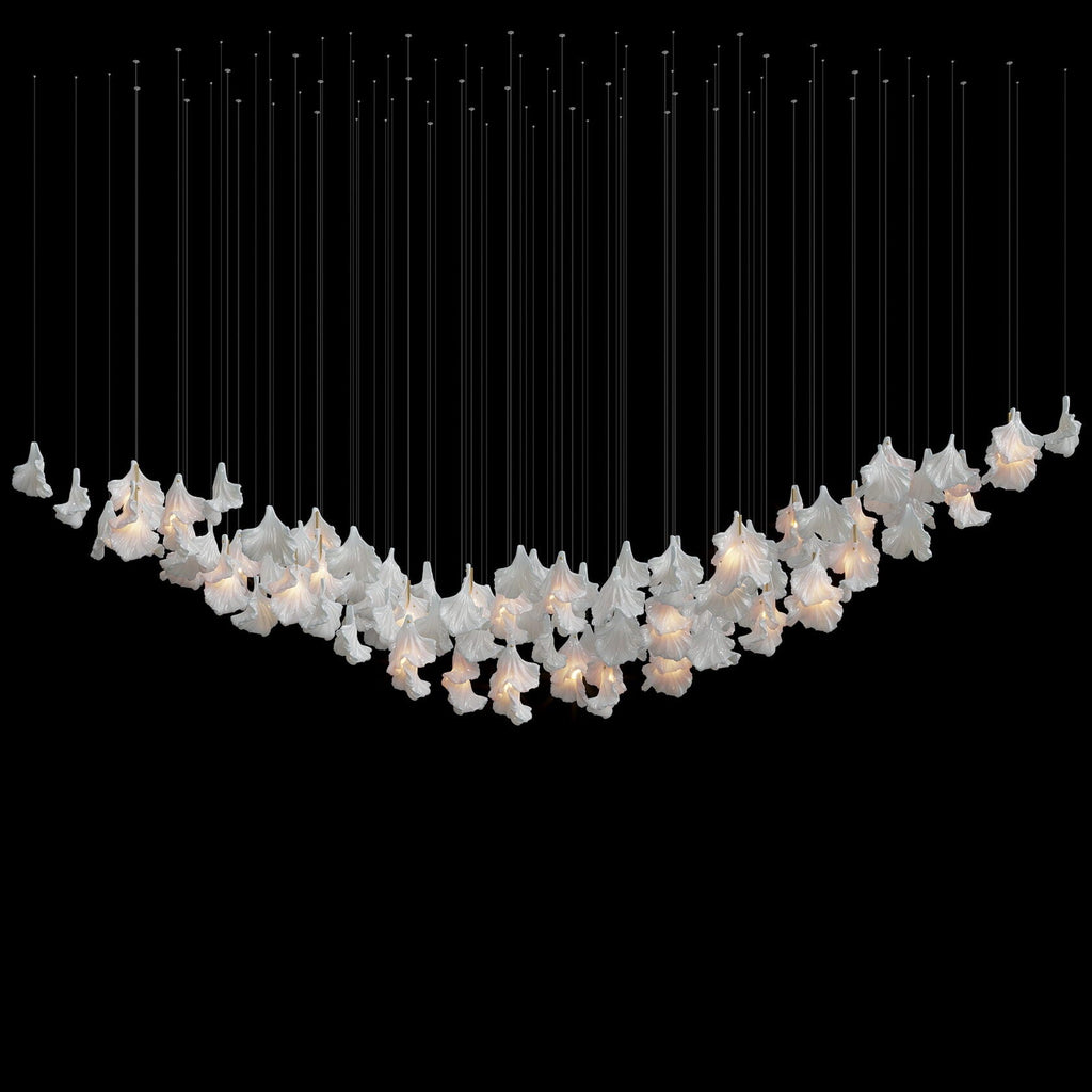 Ivory Petal Cascade Chandelier