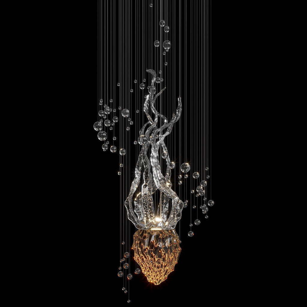 Green Sea Reed Chandelier