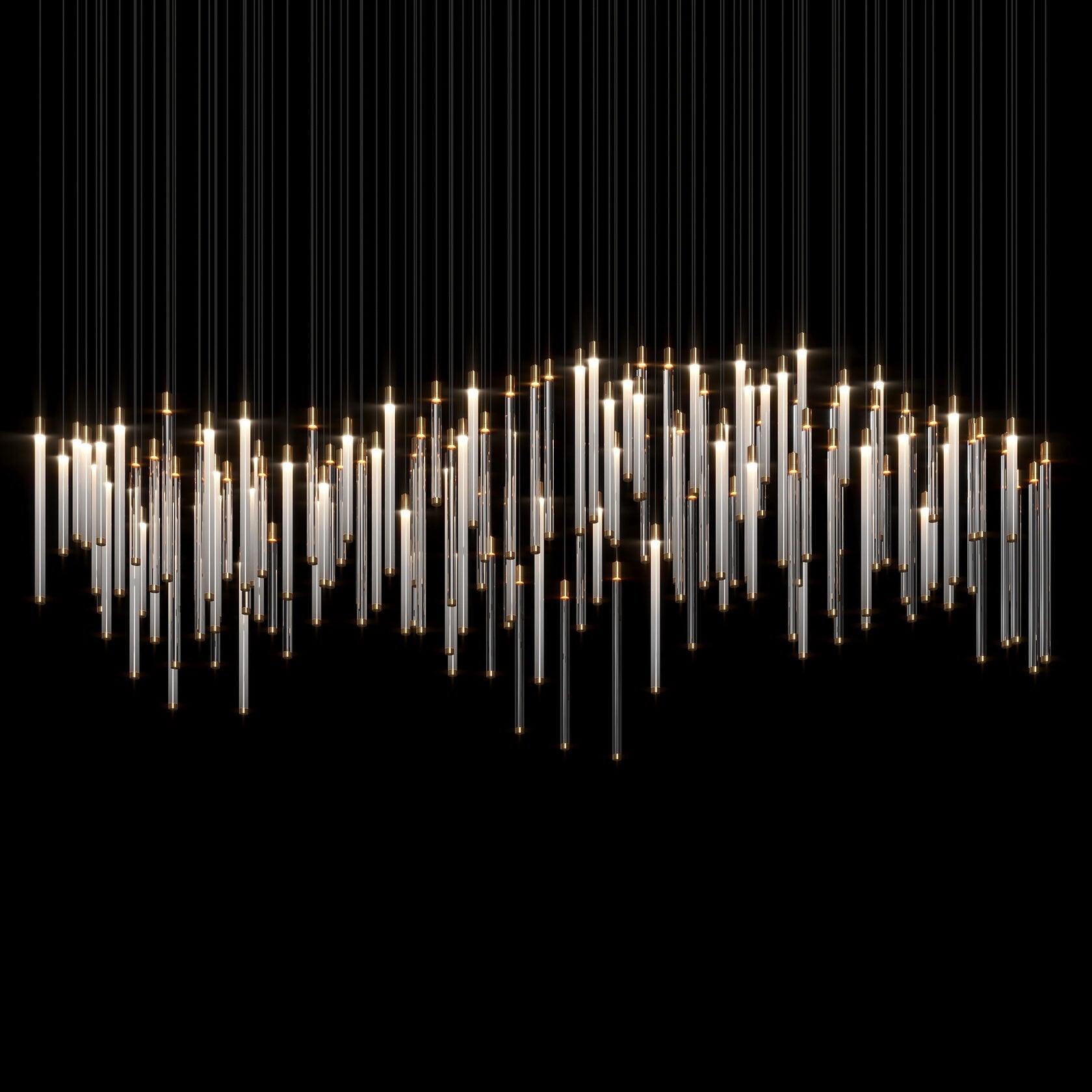 Linear Tube Rain Chandelier