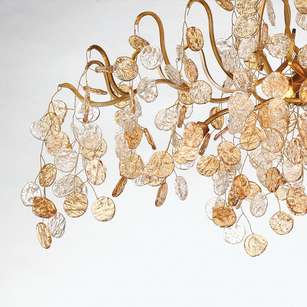 Lignia Crystal Branch Gold Artistic Flush Mount 27'' by Bling Lighting Studio