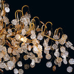 Lignia Crystal Branch Gold Artistic 33" Chandelier by Bling Lighting Studio