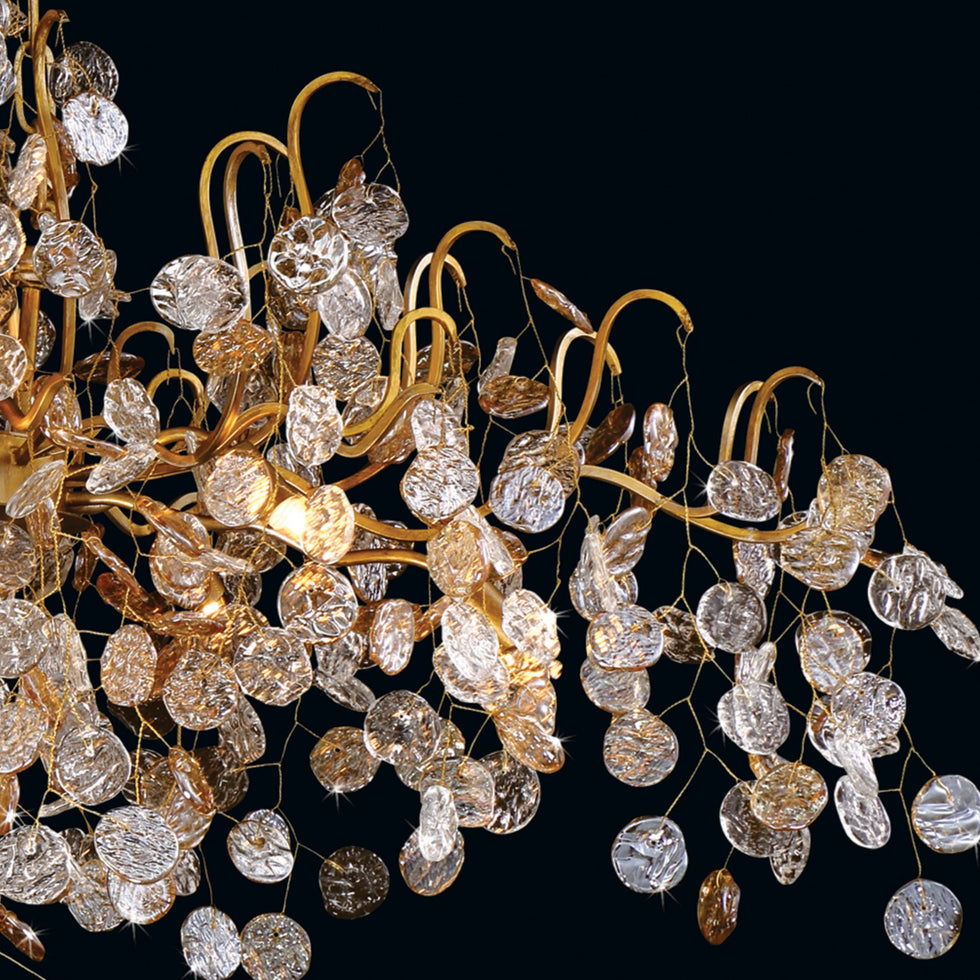 Lignia Crystal Branch Gold Artistic 33" Chandelier by Bling Lighting Studio
