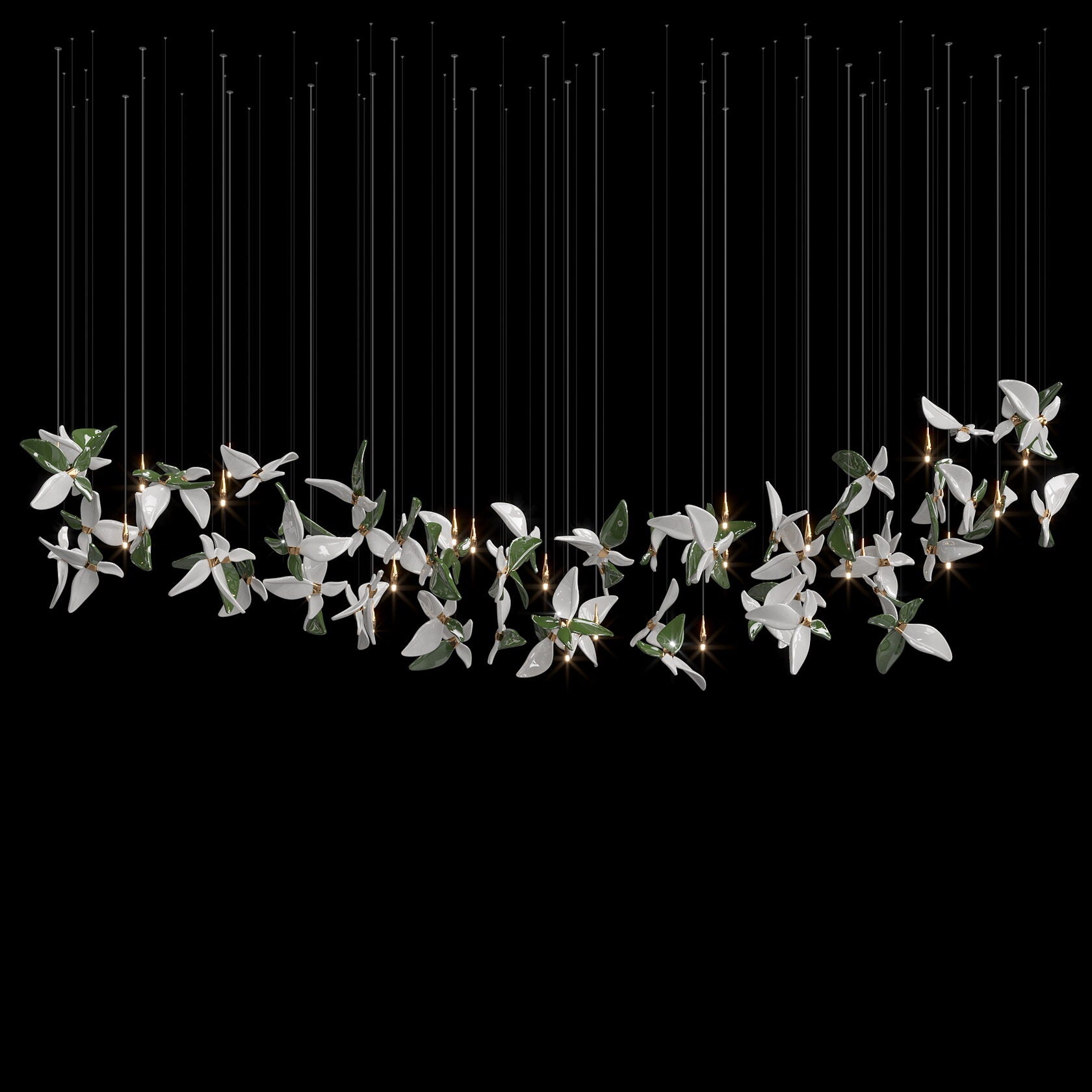 Smoke Butterfly Flight Chandelier