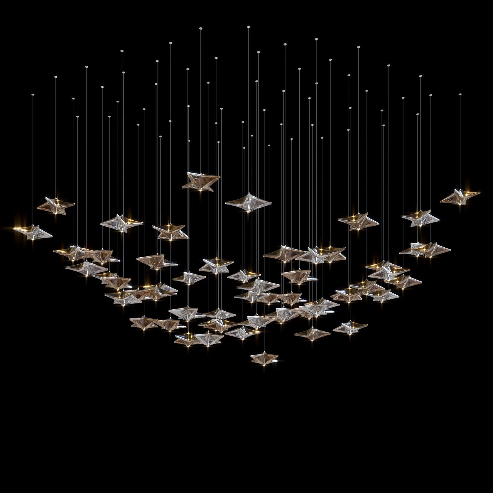 Crystal Arrow Rain Chandelier