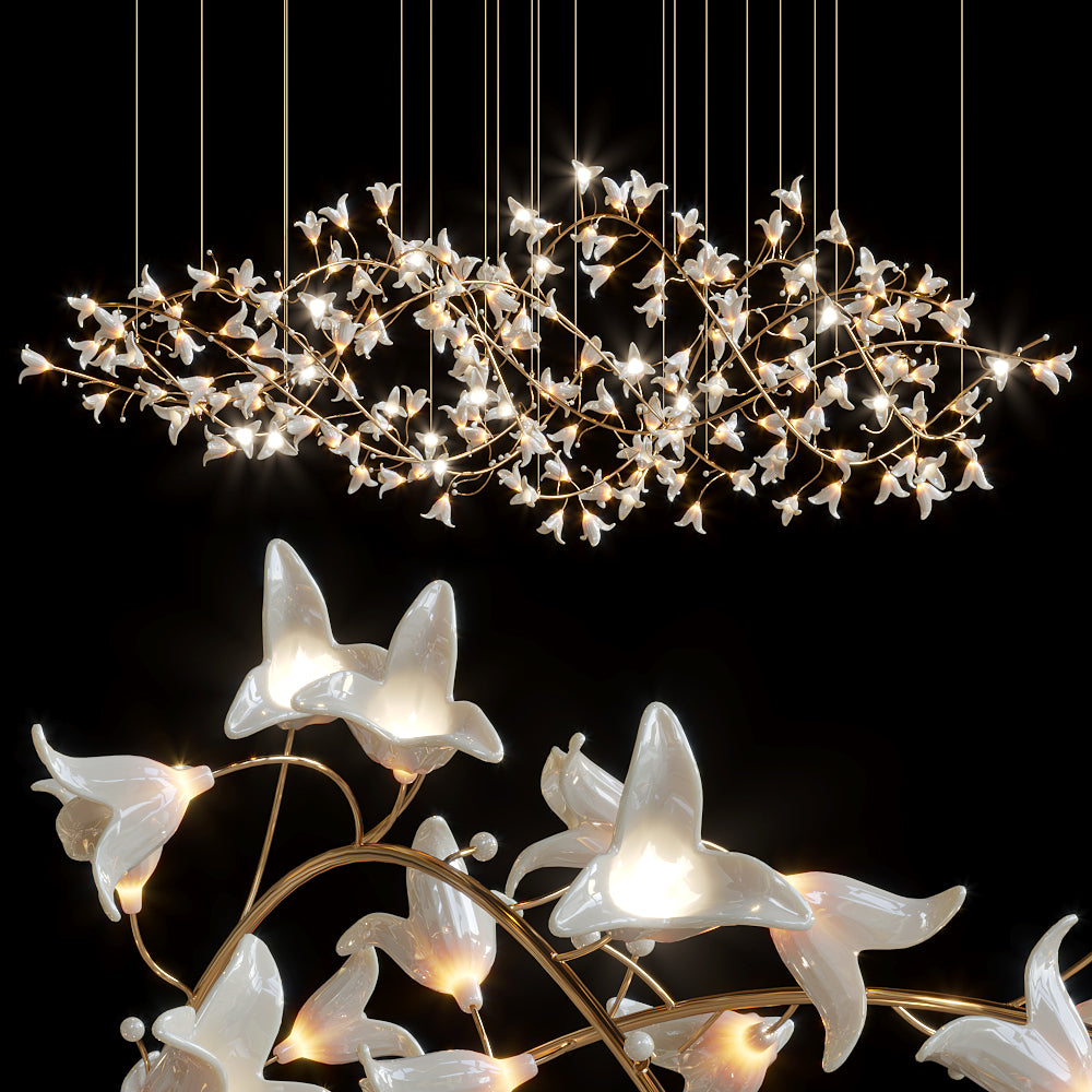 Linear Spark Vine Chandelier
