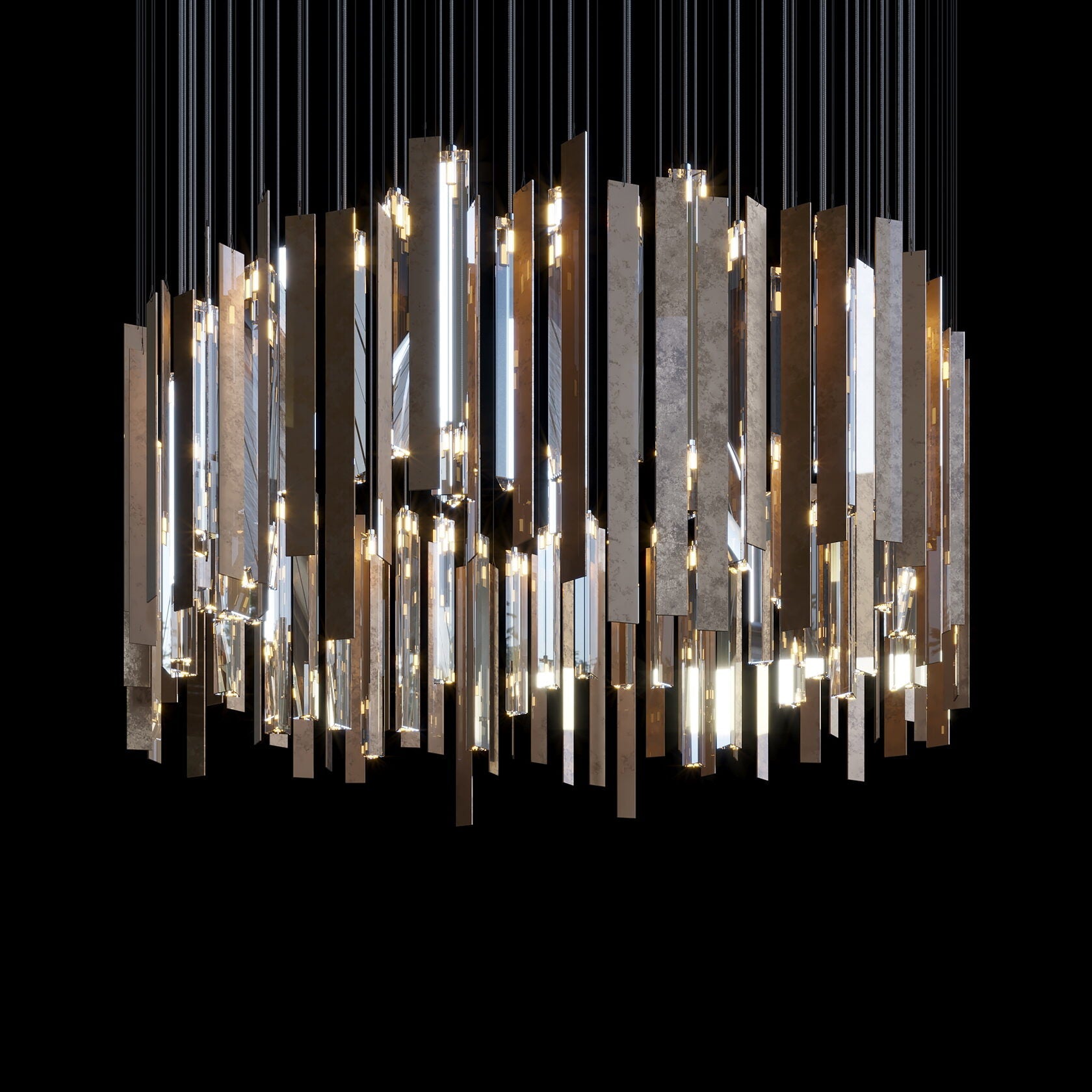 Crystal Ribbon Waterfall Chandelier