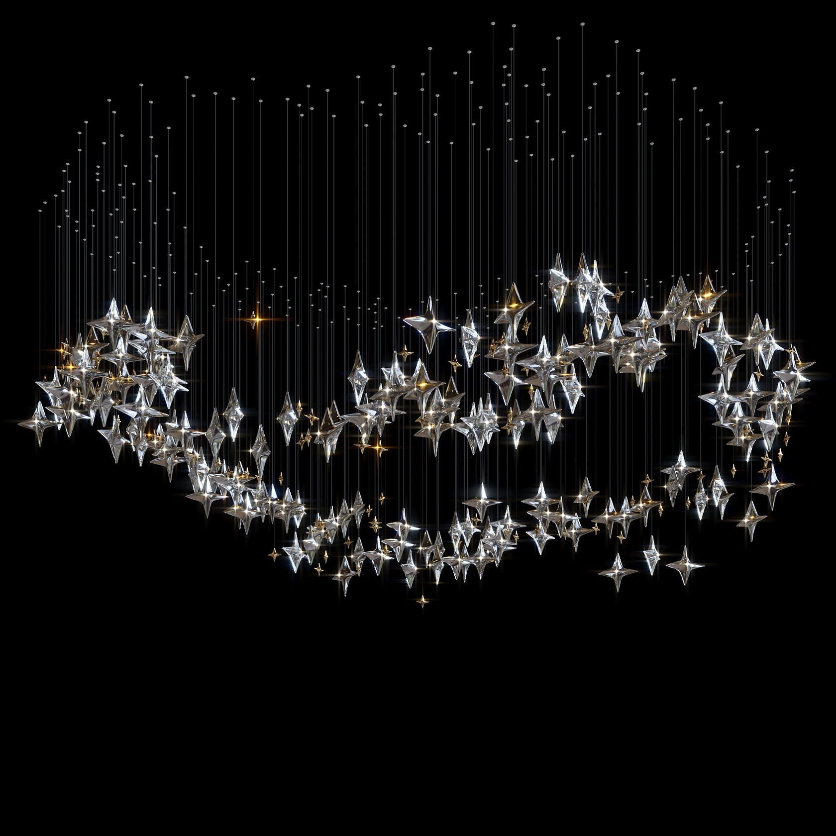 Crystal Star Constellation Chandelier
