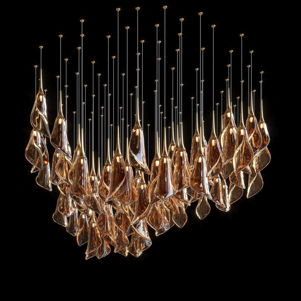 Crystal Petal Drop Chandelier