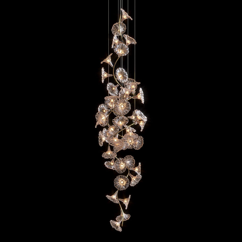 White Ginkgo Bloom Chandelier