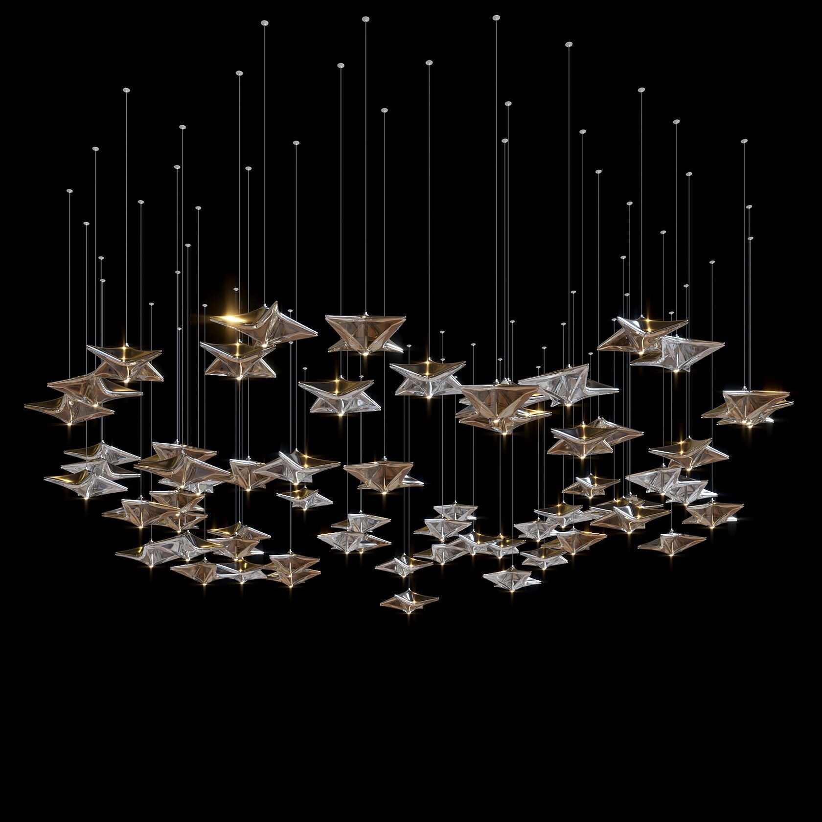 Crystal Arrow Rain Chandelier
