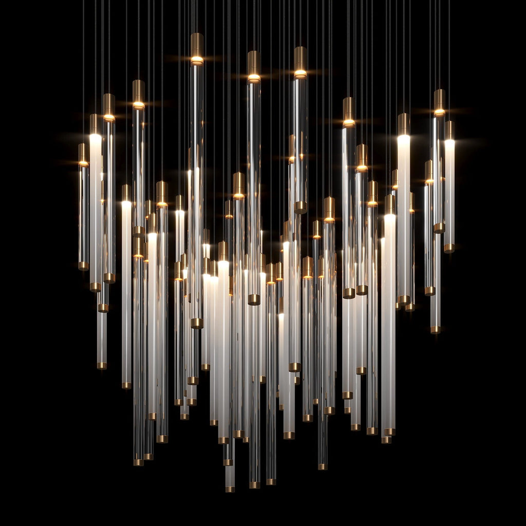 Linear Tube Rain Chandelier