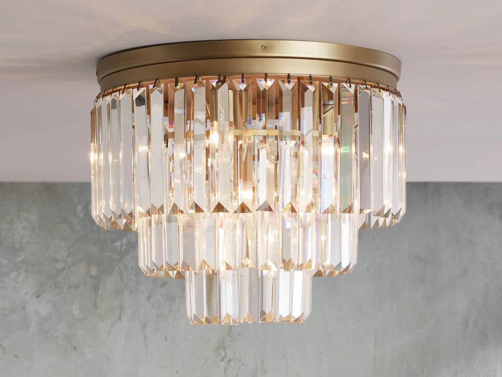 Leyland Flushmount lighting fixture material and finish detail
