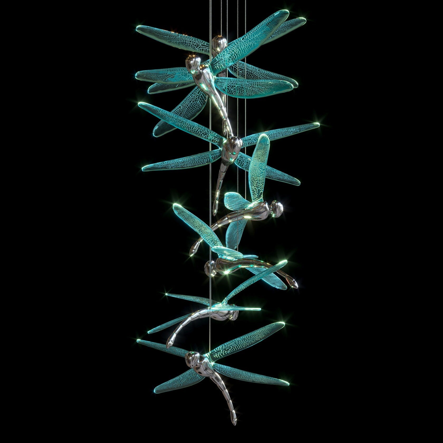 Dragonfly Flight Chandelier