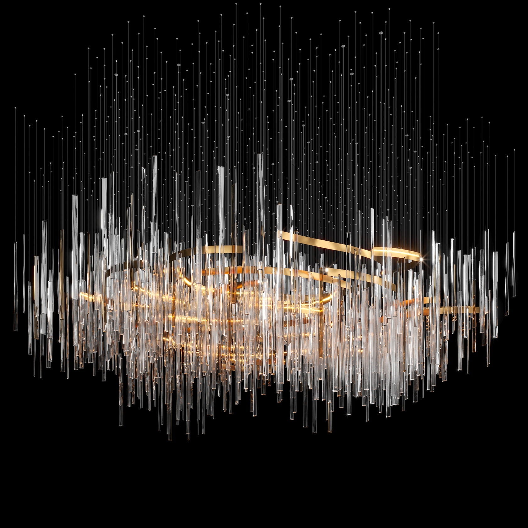 Crystal Rain Halo Chandelier