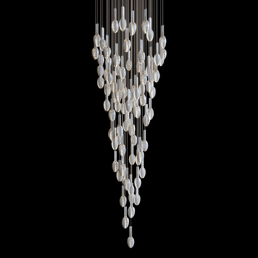 White Seed Pod Garland Chandelier