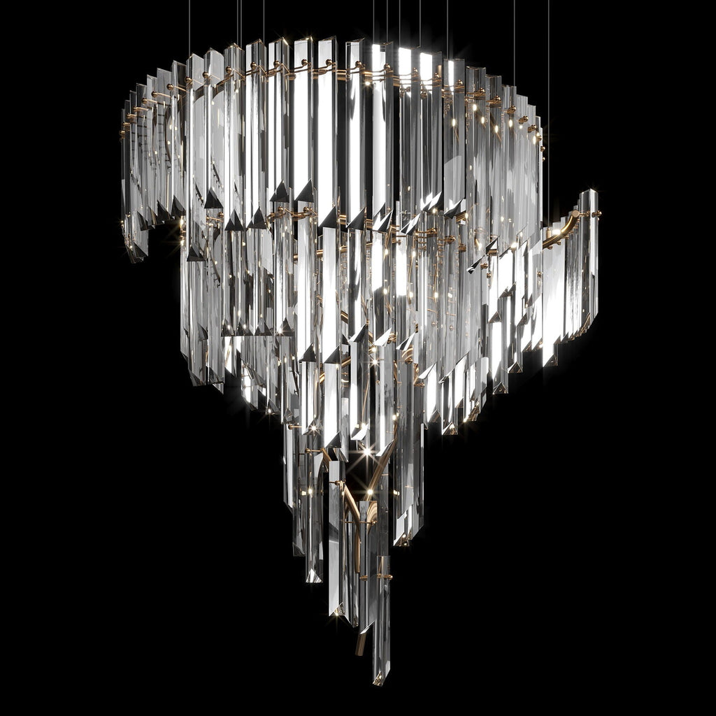 Crystal Prism Waterfall Chandelier