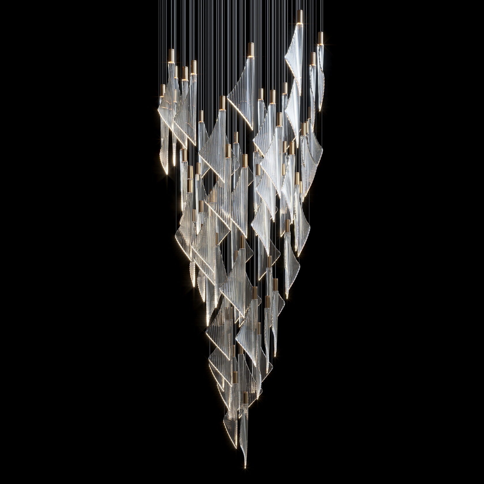 Crystal Sail Cascade Chandelier