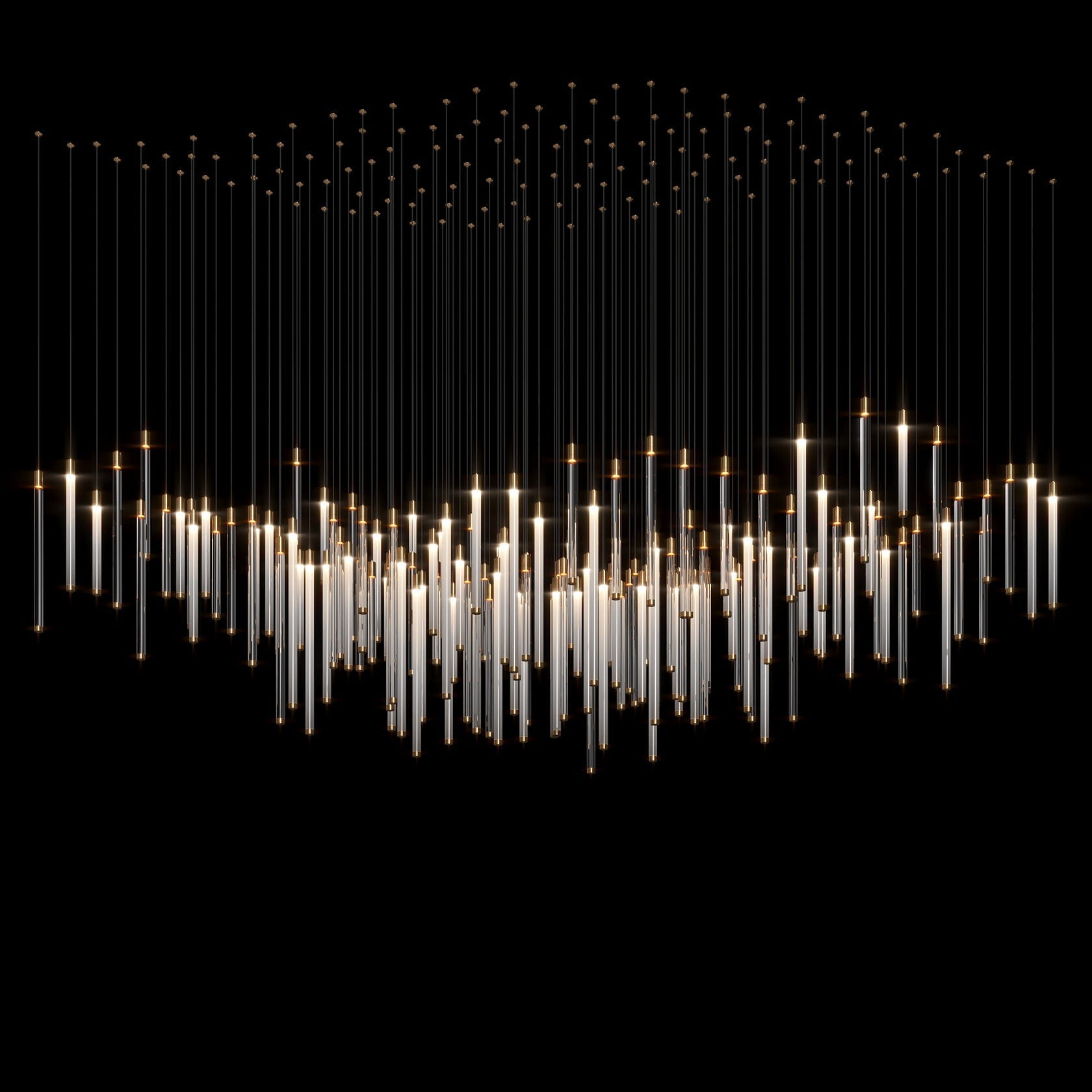 Linear Tube Rain Chandelier