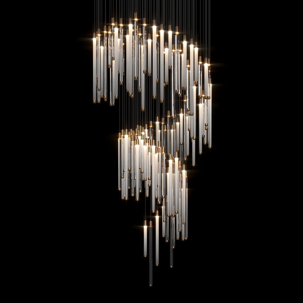 Linear Tube Rain Chandelier