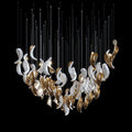 White Crescent Cascade Chandelier
