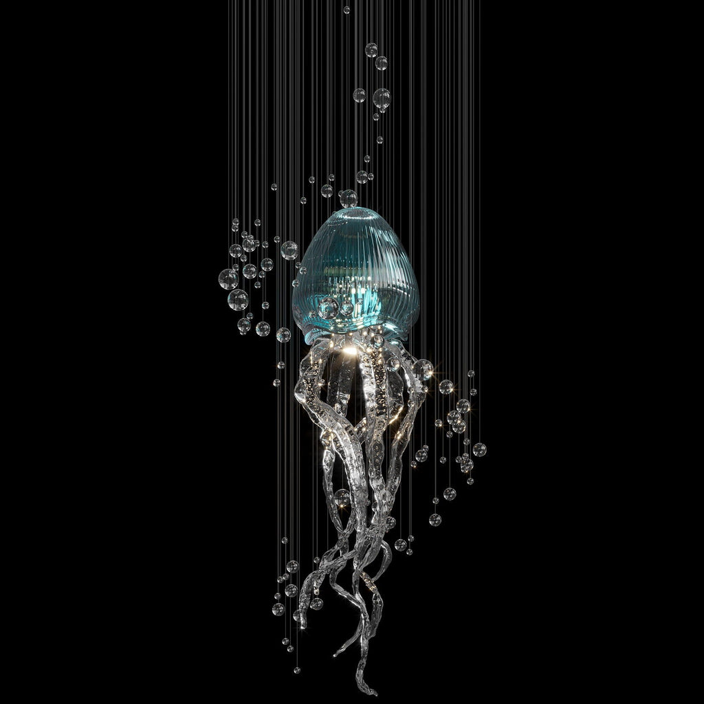 Aqua Jellyfish Chandelier