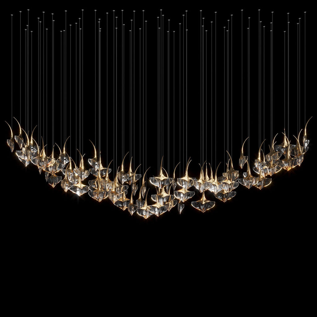 Clear Manta Cluster Chandelier