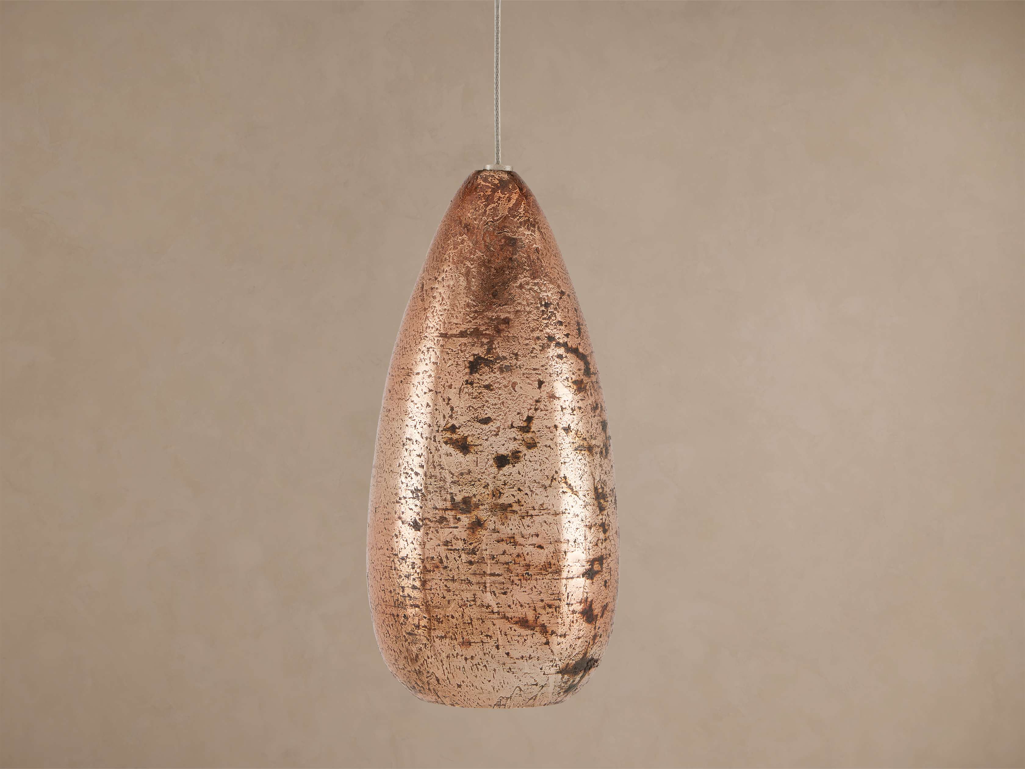 Edda Cascade Teardrop Mercury Glass Pendant