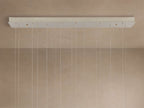 Edda Cascade Teardrop Mercury Glass Linear Chandelier 48'' 54''L