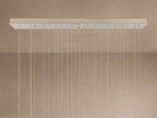 Edda Cascade Teardrop Mercury Glass Linear Chandelier 48'' 54''L
