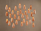 Edda Cascade Teardrop Mercury Glass Linear Chandelier 48'' 54''L