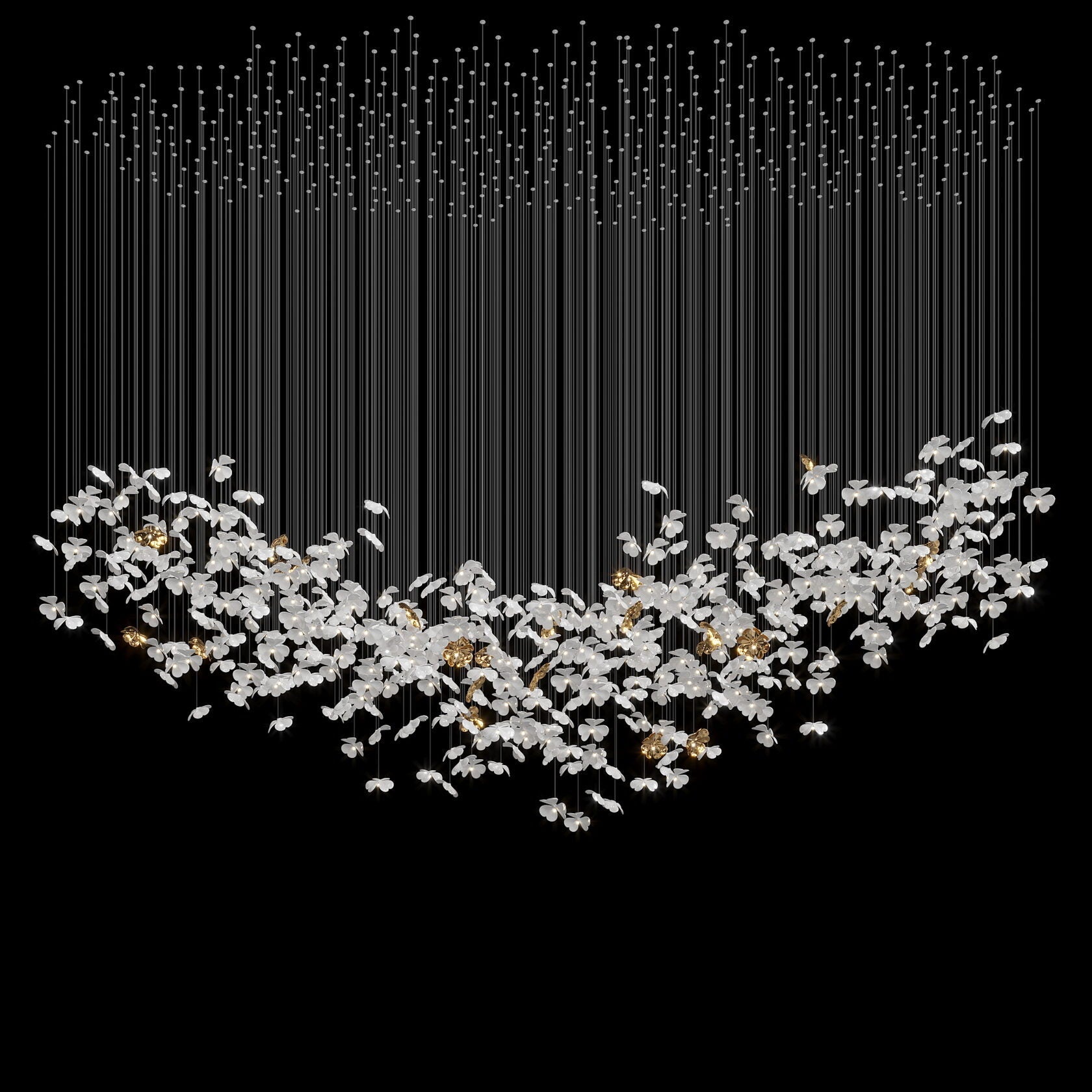 White Butterfly Cloud Chandelier