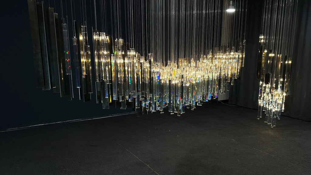 Crystal Ribbon Waterfall Chandelier