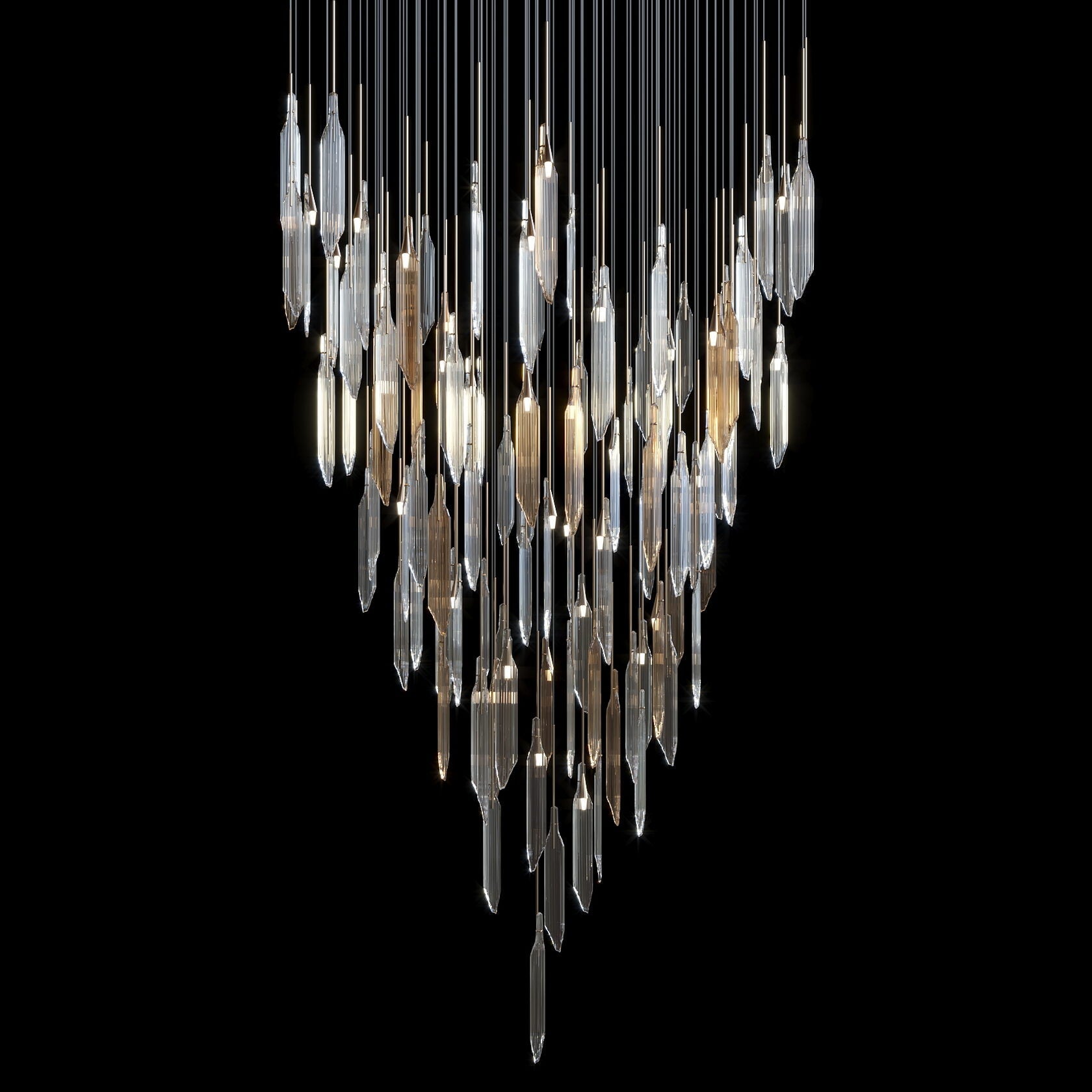 Crystal Icicle Rain Chandelier