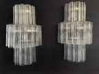 Murano Wall Lamp | 18 Clear Prism Glass | Set of 2