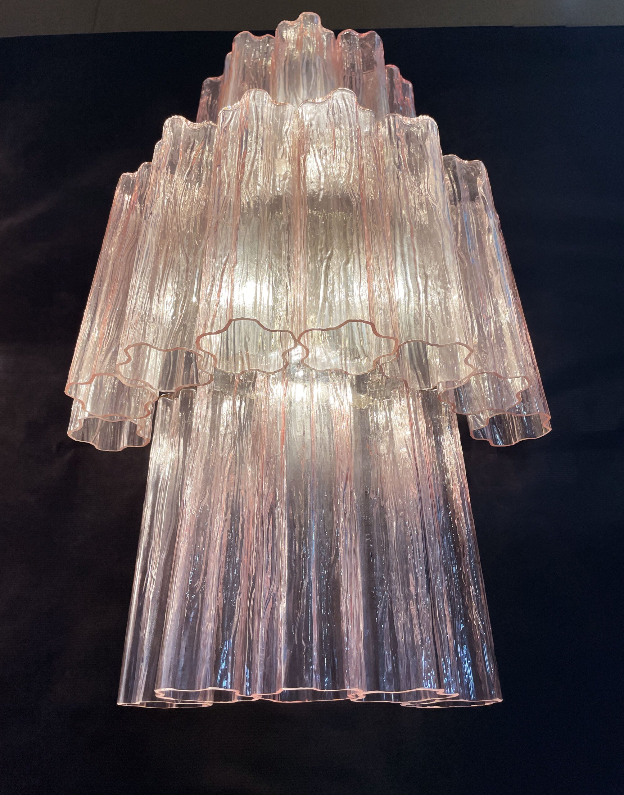 Murano Wall Lamp | 18 Pink Prism Glass | Set of 2