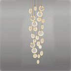 Queenie Alabaster Drop Long Round Chandelier by Bling Lighting Studio