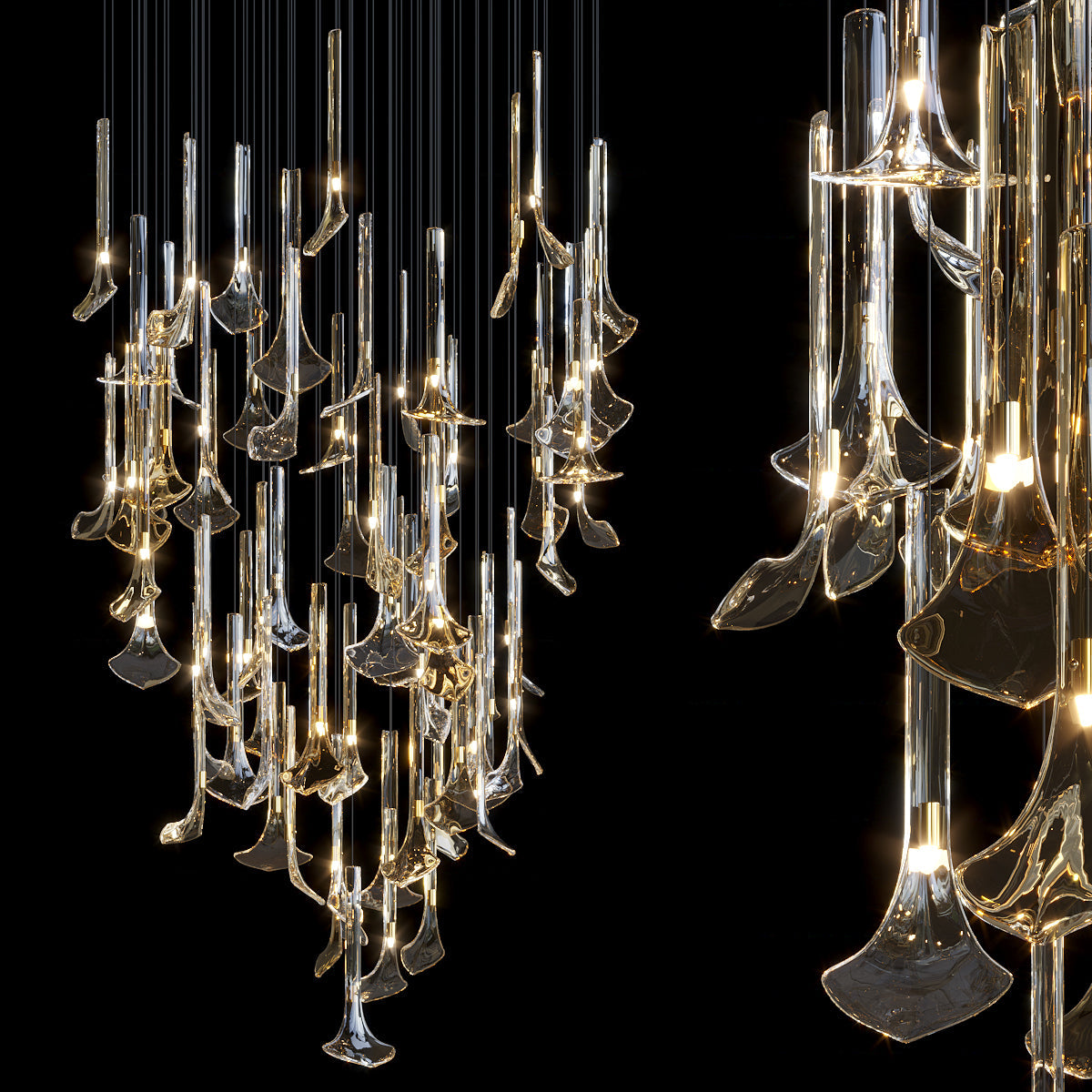 Crystal Calla Reed Chandelier