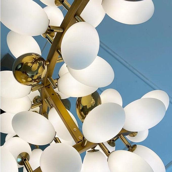 Large Branch Copper Chandelier with Grape Shape by Bling Lighting Studio
