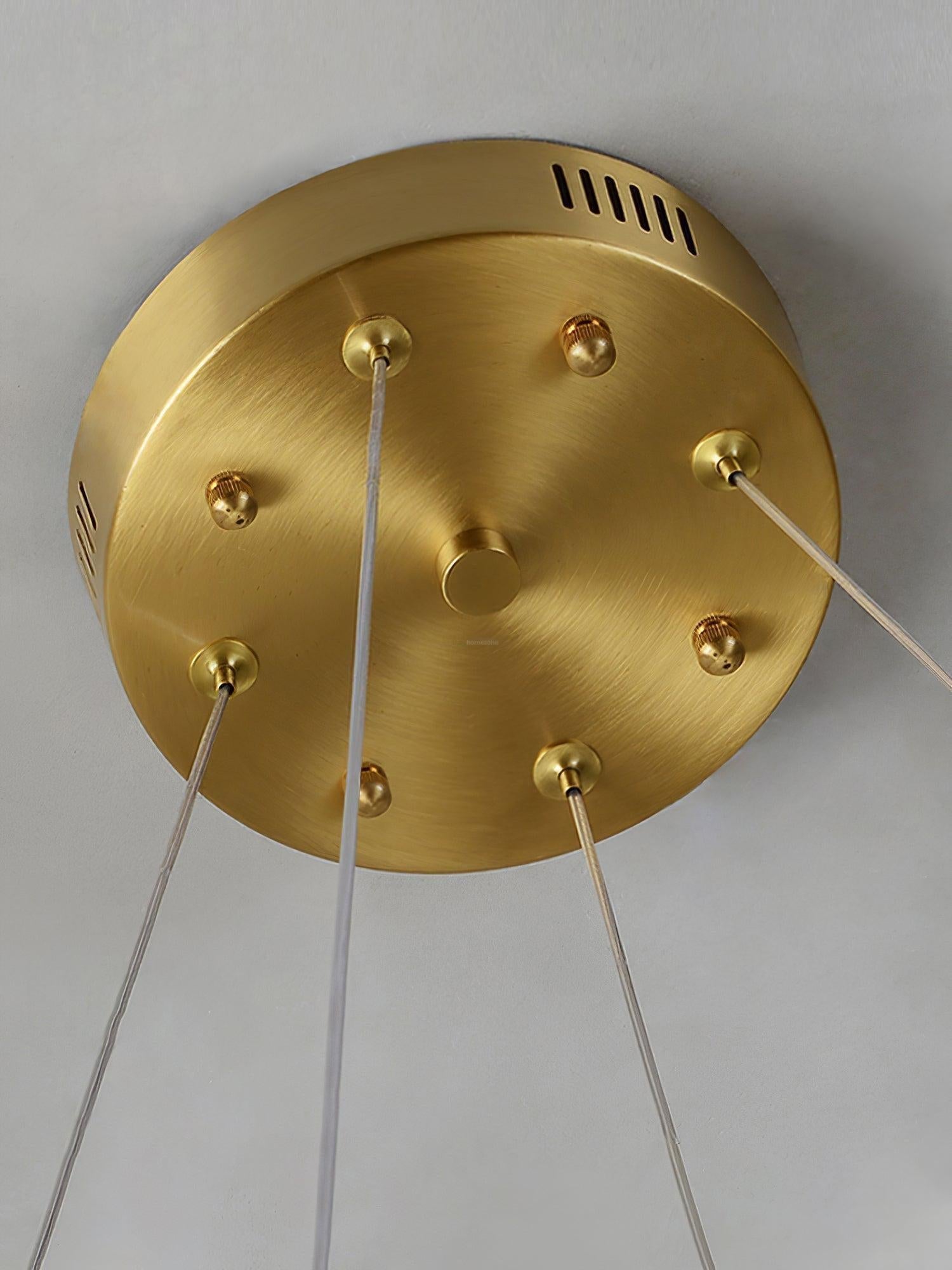 Qatar Alabaster Round Chandelier by Bling Lighting Studio