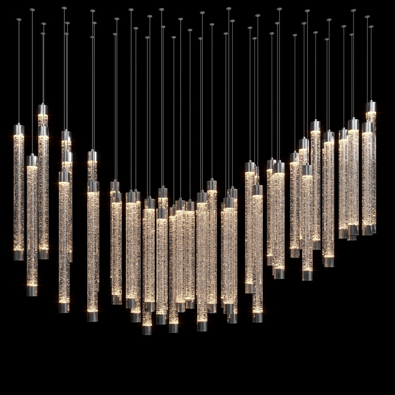 Bubble Tube Cascade Chandelier