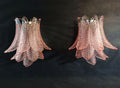 Murano Wall Lamp | 10 Pink Felci Glass | Set of 2