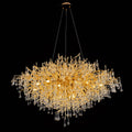 Le Saint Branch Brass Round Teardrop Chandelier by Bling Lighting Studio