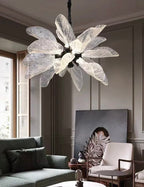 Creative Bionic Resin Leaves Chandelier for Living Room/Dining Room/Staircase by Bling Lighting Studio