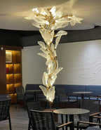 Creative Bionic Resin Leaves Chandelier for Living Room/Dining Room/Staircase by Bling Lighting Studio